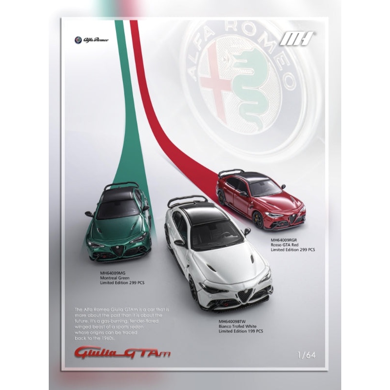 [ETA:  Nov 2025 ] Motorhelix 1/64 Alfa Romeo Giulia GTAm [Resin]
