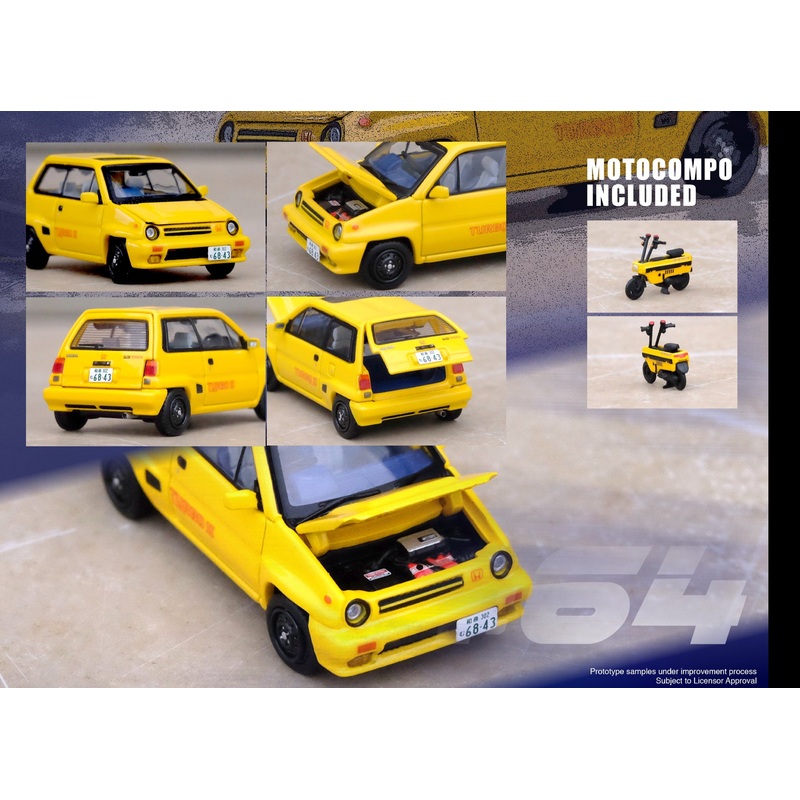 Inno64 1:64 HONDA CITY TURBO II Yellow