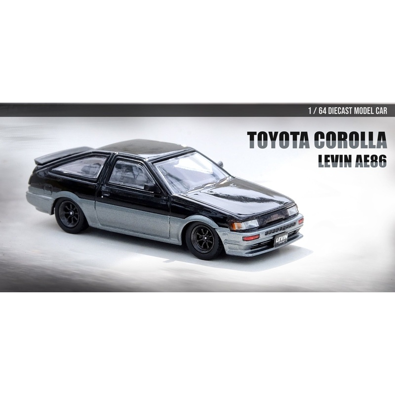 Inno64 1:64 TOYOTA COROLLA Levin AE86 Black/Grey