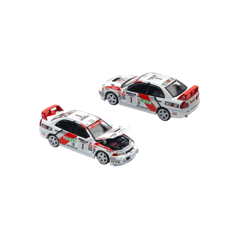 Pop Race Mitsubishi Lancer Evolution IV 1977 Catalunya Rally Winner PR640165 1:64 Scale