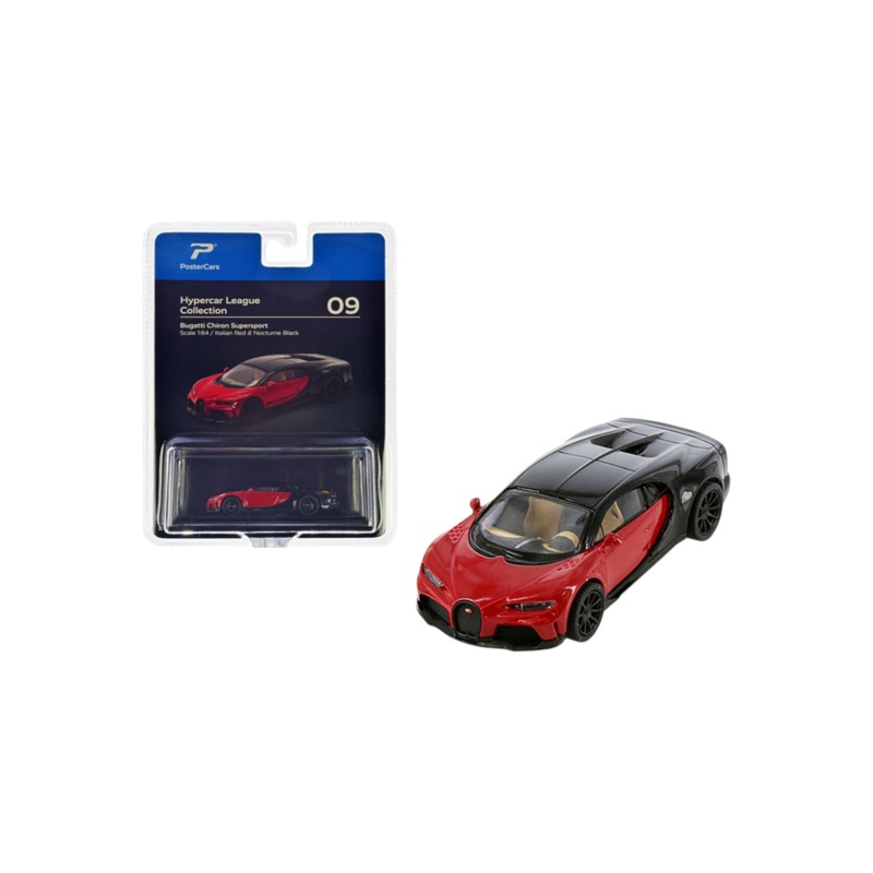 PosterCars Hypercar League Collection Bugatti Chiron Supersport 1:64 Scale