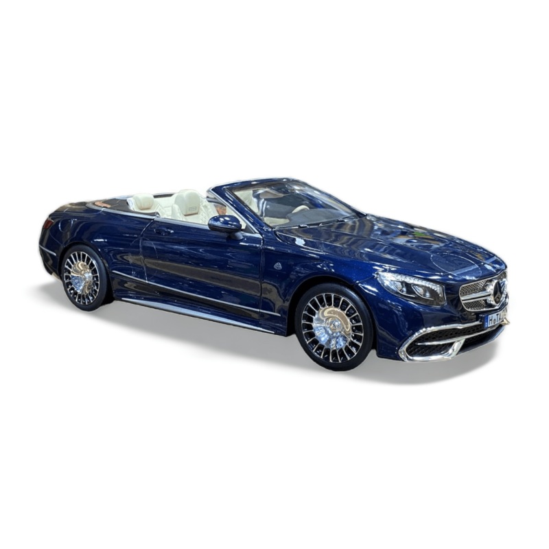 1/18 Diecast Mercedes-Maybach S650 Cabriolet Dark Blue Norev Blue Model Car
