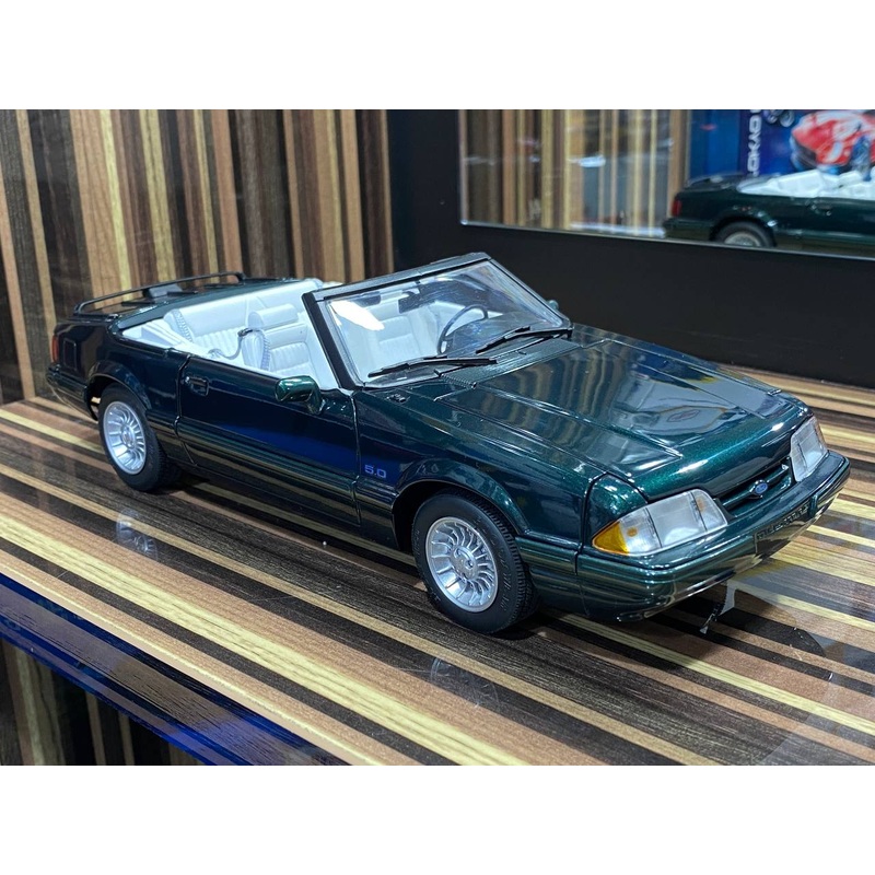 1/18 Diecast Ford Mustang LX Dark Green Minature car by GMP