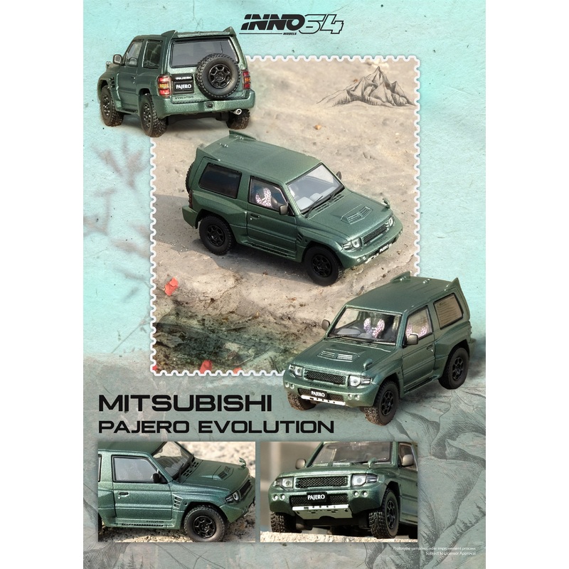 Inno64 1/64 MITSUBISHI PAJERO EVOLUTION Satin Green