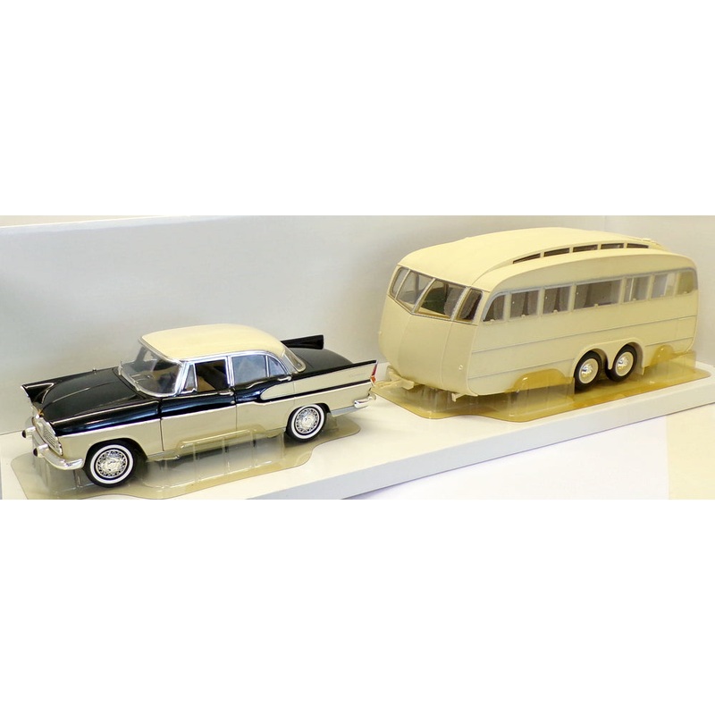 Norev 1/18 Scale 185724 - Simca Chambord & Caravan - Brown/Beige