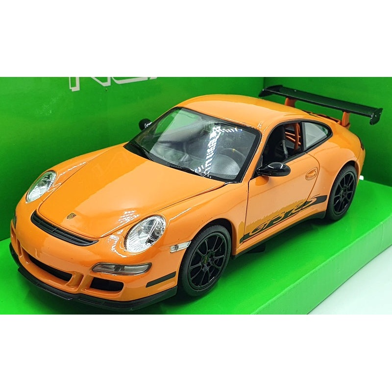 Welly 1/24-27 Scale Model Car 22495W - 1997 Porsche 911 GT3 RS - Orange