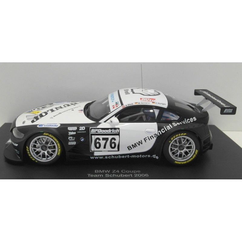 AutoArt 1/18 Scale Diecast - 80649 BMW Z4 Coupe Nurburgring 2006 Team Schubert