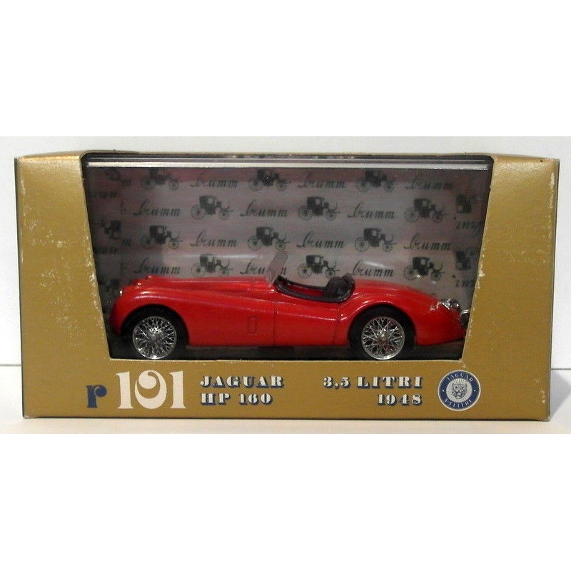 Brumm 1/43 Scale Diecast R101 - 1948 Jaguar 3.5 Ltre HP160 - Red