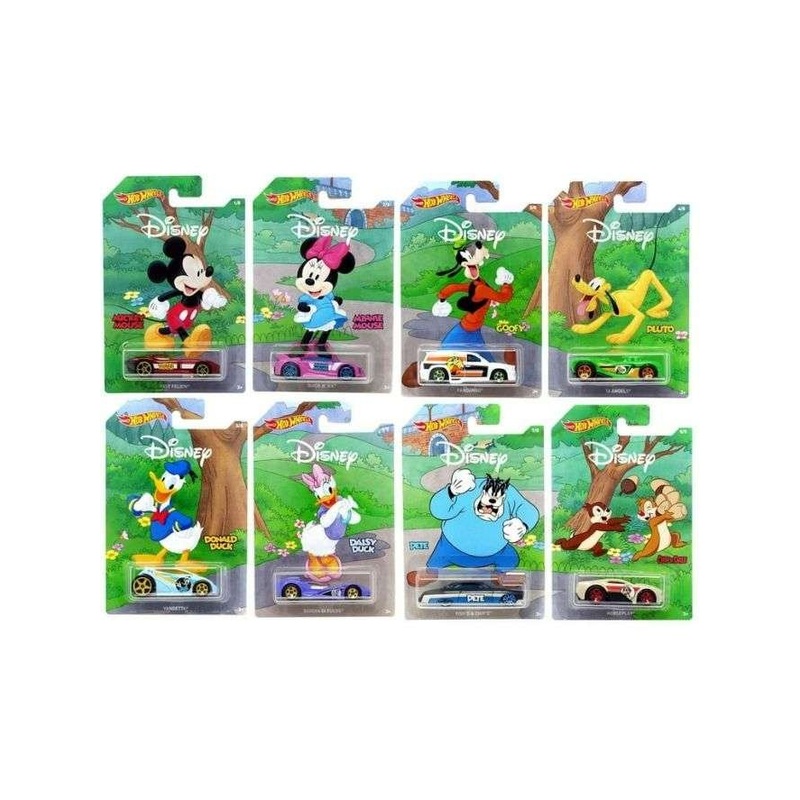 EXCLUSIVE Hotwheels Disney Set of 8