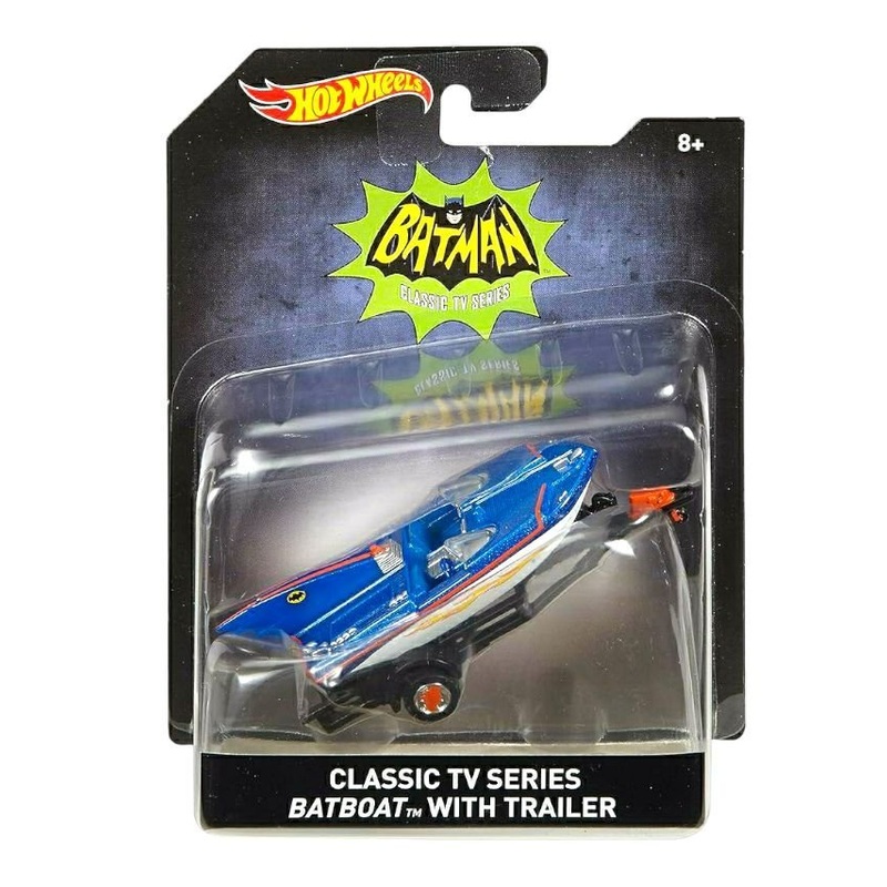 Exclusive Hotwheels Batman Classic TV Series Batboat With Trailer