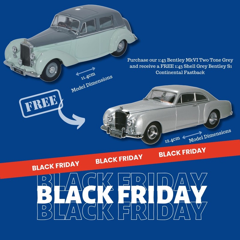 1:43 Bentley MkVI Two Tone Grey  and receive a FREE 1:43 Shell Grey Bentley S1 Continental Fastback