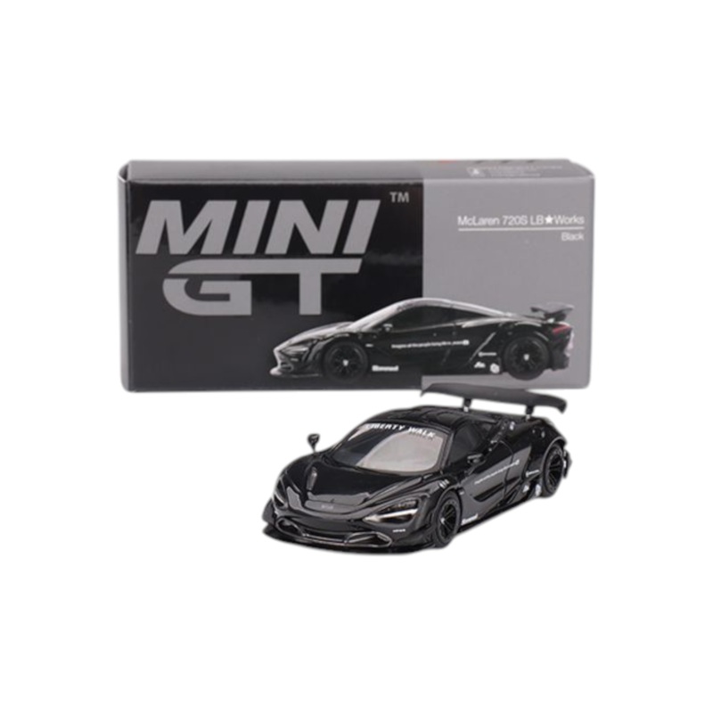 Mini GT Mclaren 720S LB Works (Black) Code-777 1:64 Scale