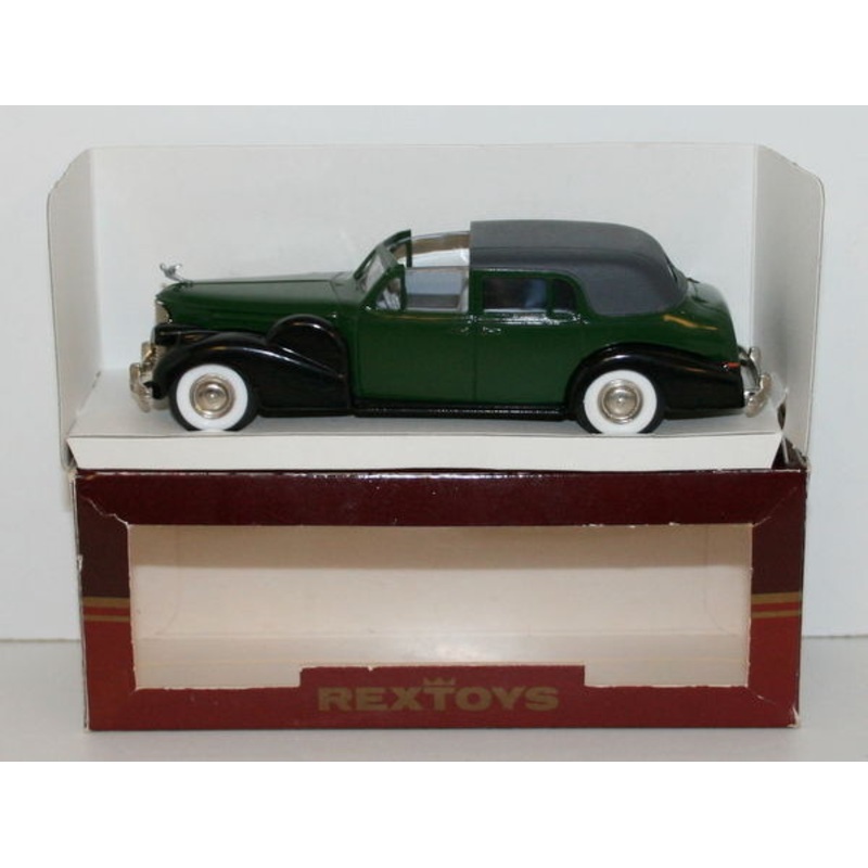REXTOYS 1/43 - CADILLAC V16 1938-1940 COUPE DE VILLE - GREEN & BLACK