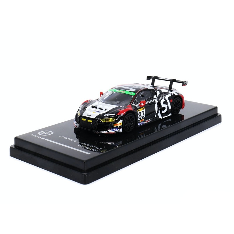 Inno64 x PopRace 1:64 Audi R8 LMS SF Express 2020 W/ Clear Case and Base Plate