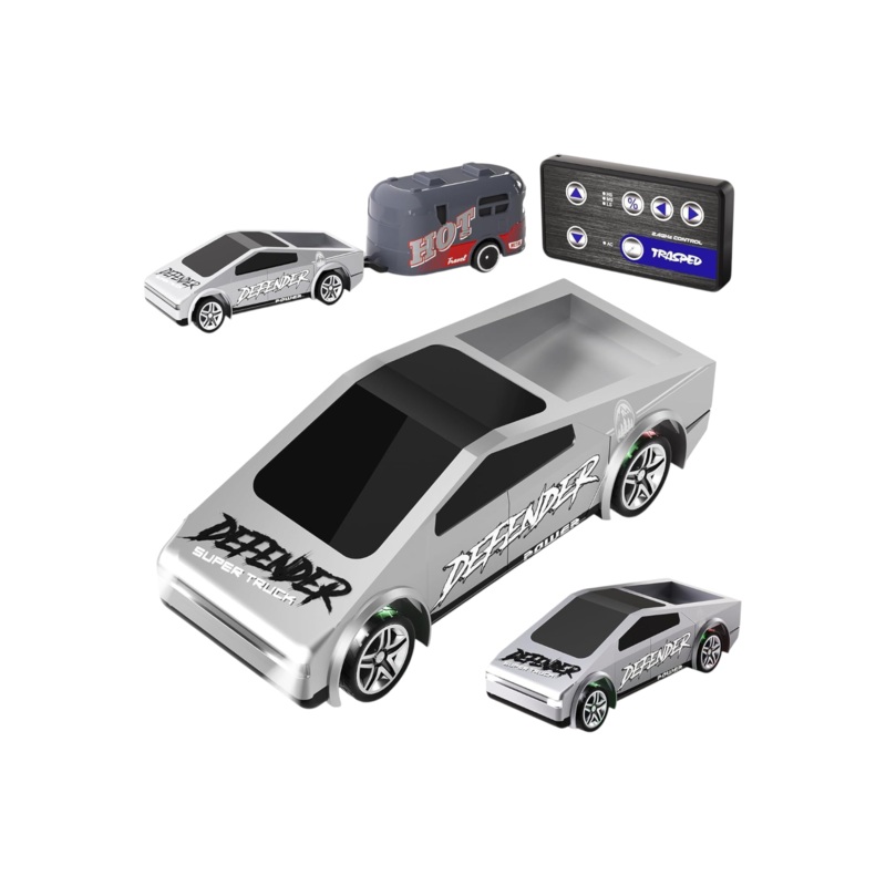 Mini Remote Control Cybertruck Pickup Off-Road Vehicle Speed-Regulating Alloy Model Car 1:64 Scale