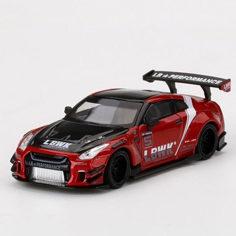 Mini GT 1/64 LBWORKS Nissan GT-R R35 Type 2 Rear Wing ver 3 Red LB Work Livery 2.0 ***in clamshell blisters***