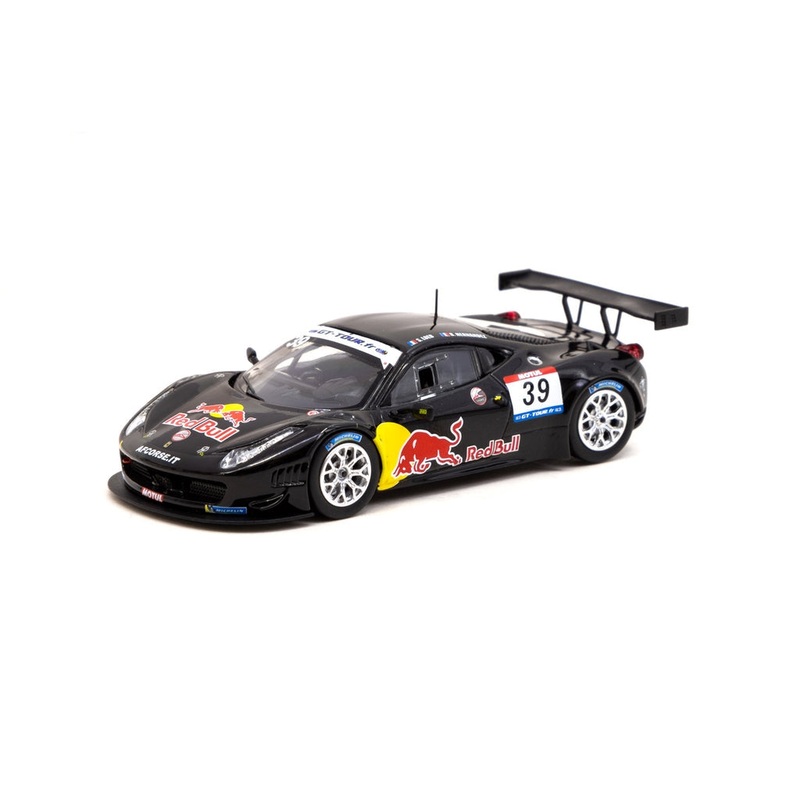Tarmac Works x ixo 1/64 Ferrari 458 Italia GT3 GT TOUR 2011 (Red Bull) - S.Loeb / B. Hernandez
