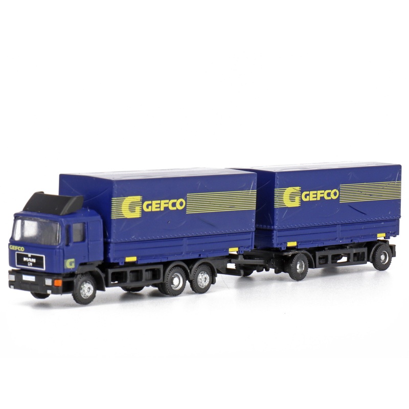 Truck MAN F90 3-axle swap body trailer GEFCO