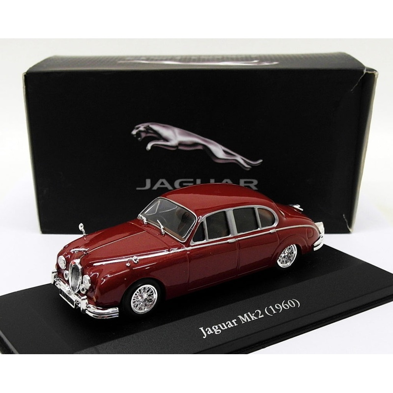 Atlas Editions 1/43 Scale 4 641 101 - 1960 Jaguar Mk2 - Maroon