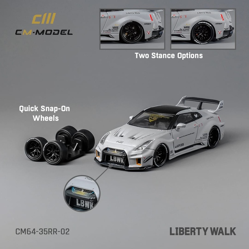 CM Model 1/64 GT-R R35 Matt Grey