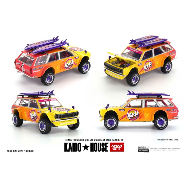 [ETA:  Mar 2026 ] Mini GT x KaidoHouse 1/64 Datsun KAIDO 510 Wagon 4x4 Kaido ISLANDS V1