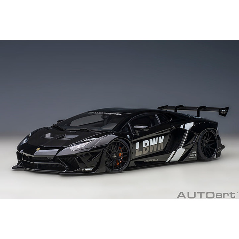 AUTOart Lamborghini Aventador Liberty Walk LB-Works, Limited Edition, LBWK Livery Black 1:18