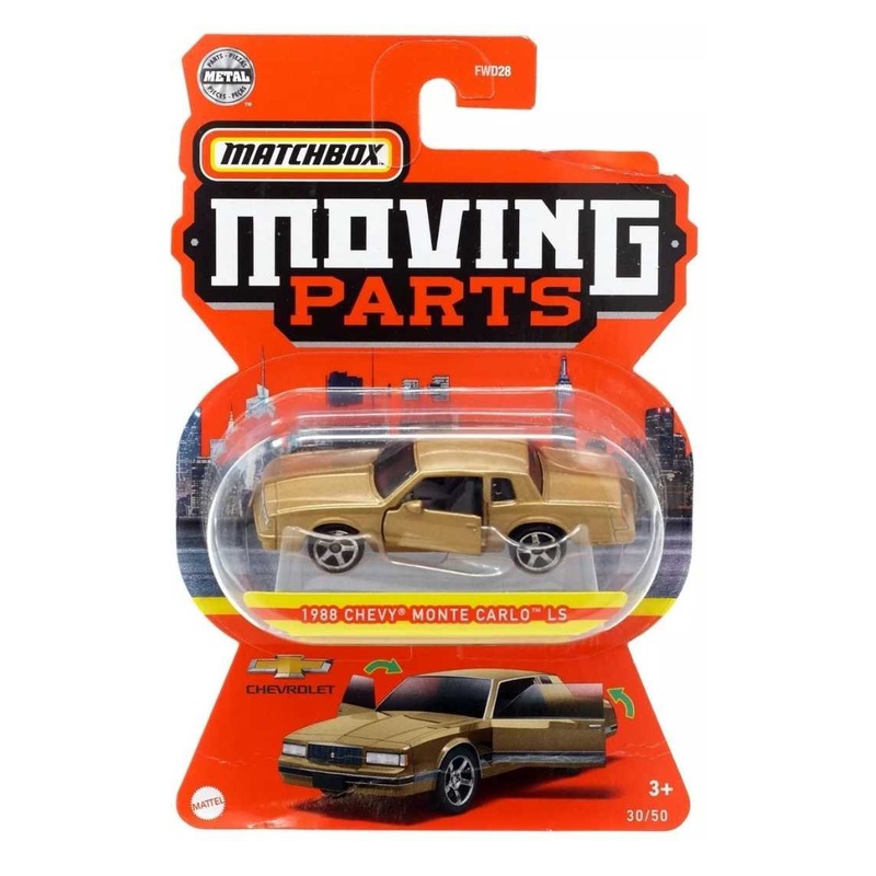 EXCLUSIVE Matchbox Moving Parts 1988 Chevy Monte Carlo LS