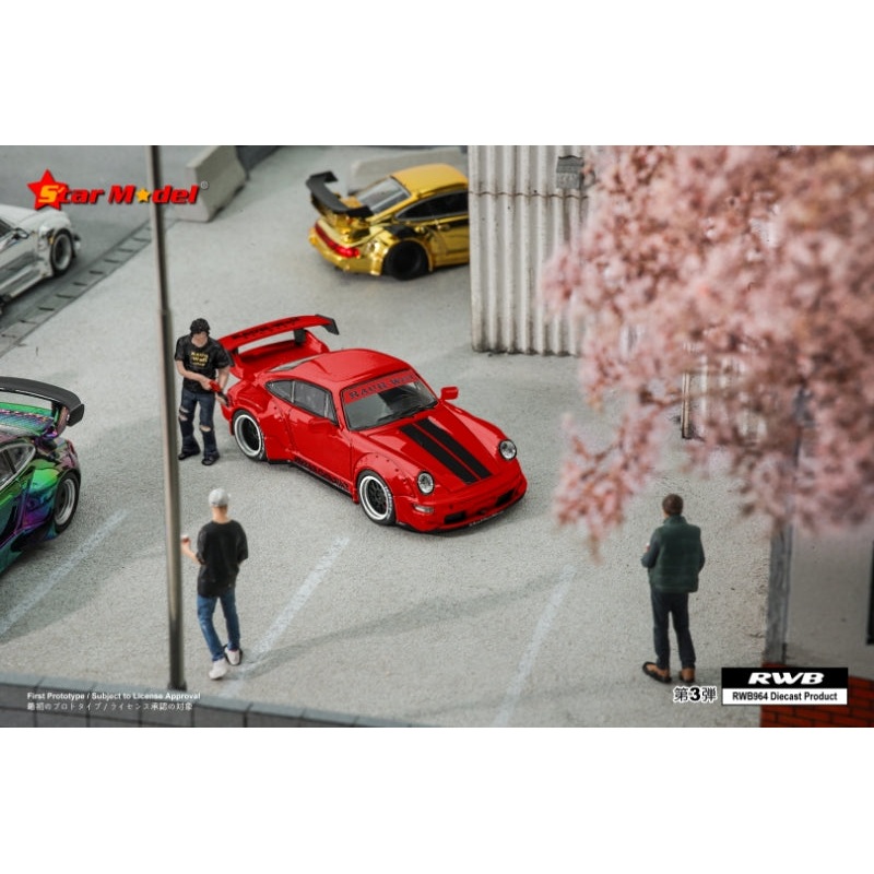Star Model 1/64 RWB964 GT Wing Rauh-Welt Modified - Taikano Red
