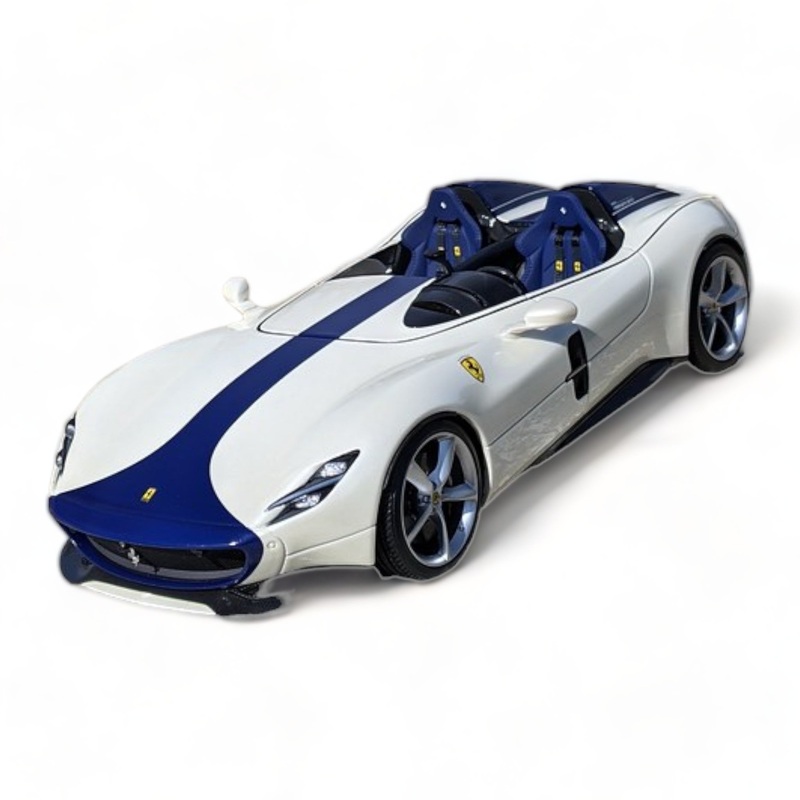 1/18 Diecast Ferrari MonzaSP2 White BBR Scale Model Car
