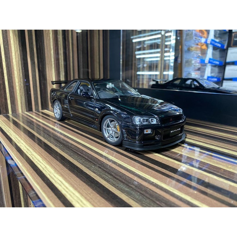 1/18 Diecast Nissan Skyline GT-R R-34 Black AUTOart Scale Model Car