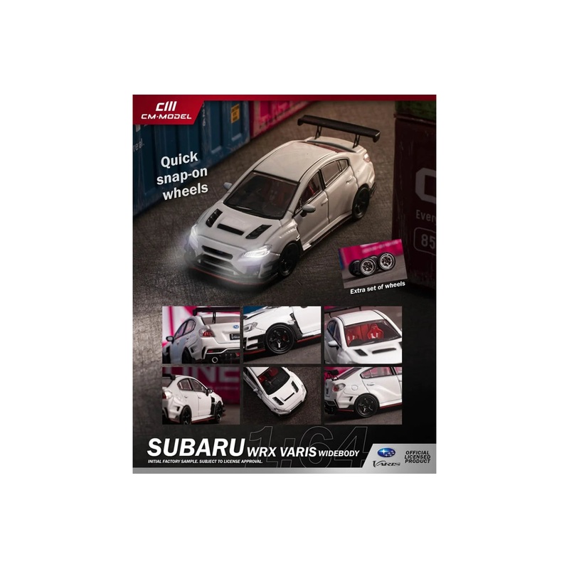 CM Model 1/64 Subaru WRX VAB Varis Edition - White