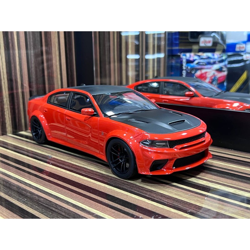 1/18 Diecast Dodge Charger STR Hellcat Orange GT Spirit Scale Model Car