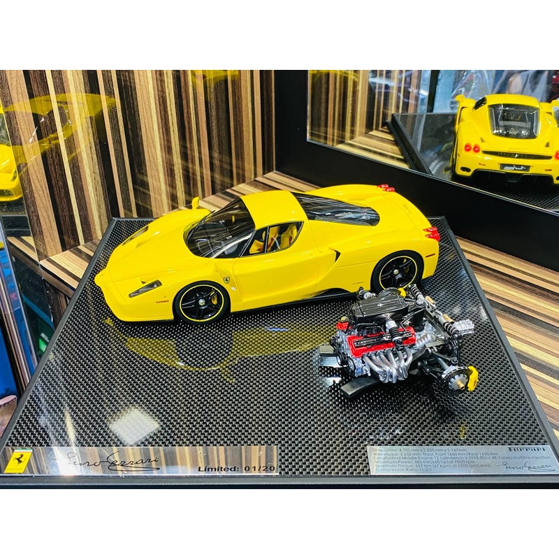 Exclusive General Models Ferrari Enzo with Engine [Resin Yellow | Limited Edition]