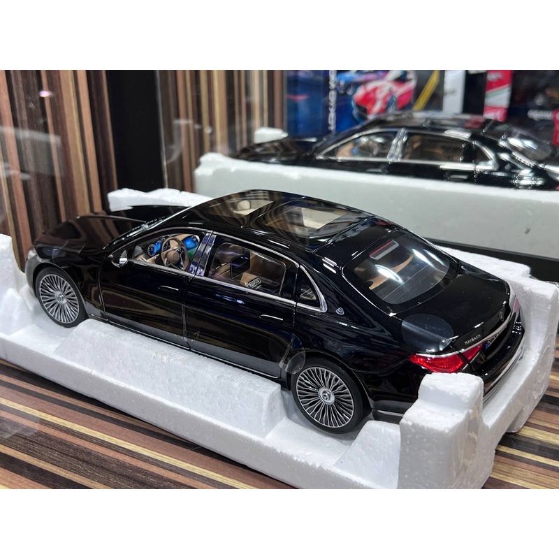1/18 Diecast Mercedes-Maybach S-Class 2021 Black Norev Scale Model Car