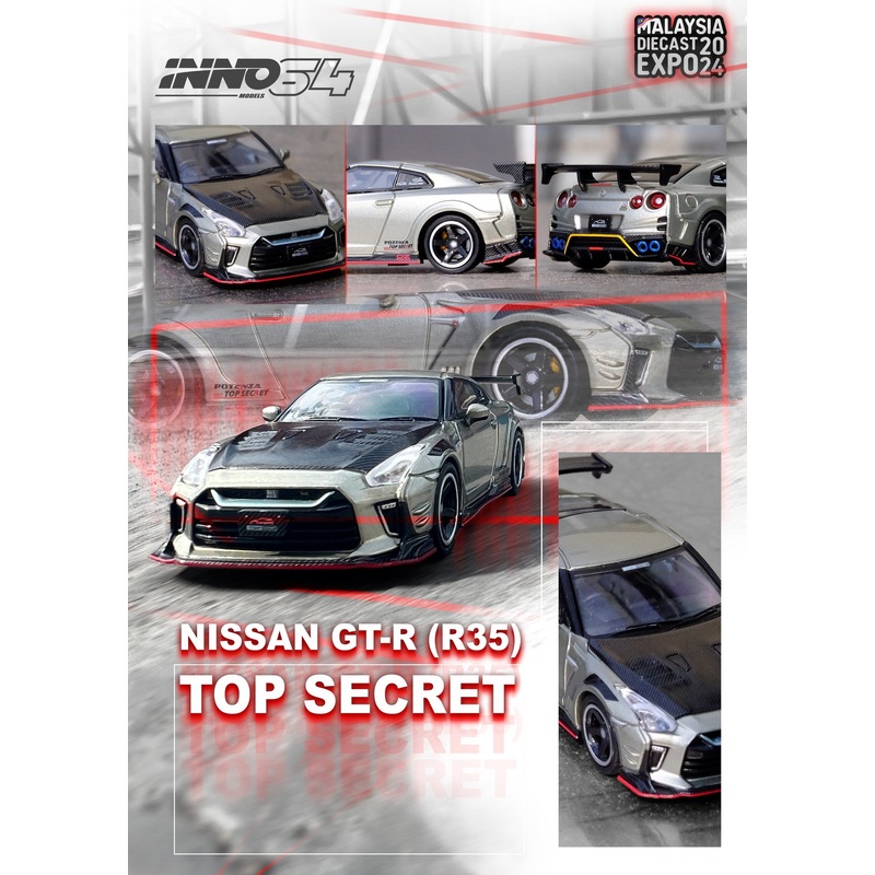 Inno64 1/64 Nissan GT-R (R35) TOP SECRET Malaysia Diecast Expo 2024 Special Edition