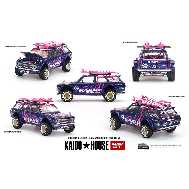 Mini GT x KaidoHouse 1/64 Datsun 510 4x4 Wagon Kaido Offroad V2