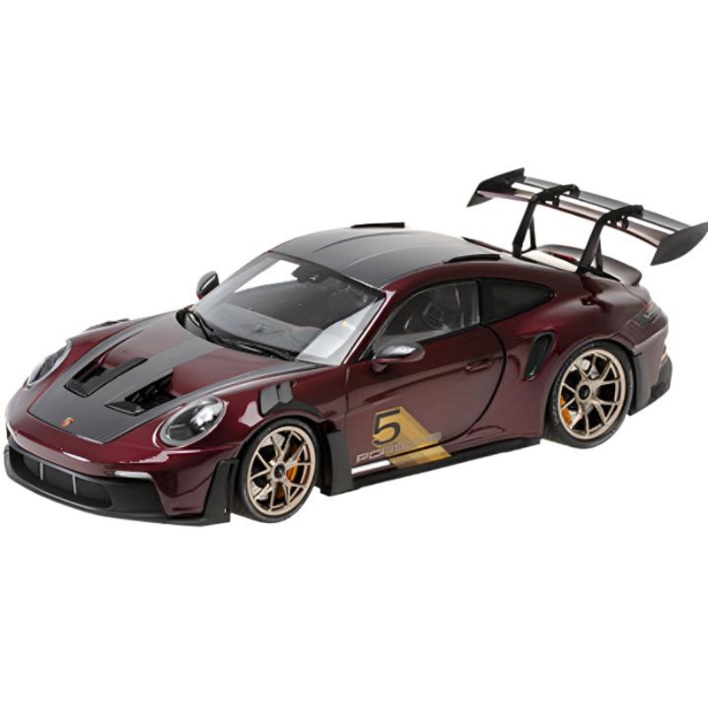 Minichamps 2023 Porsche 911 992 GT3 RS w/ Weissach Pkg Purple Metallic w/ Gold Wheels 1:18