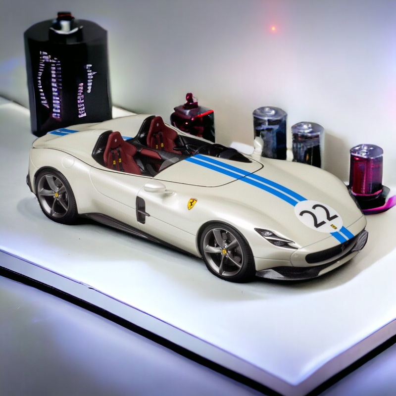 1/18 Diecast Ferrari Monza SP2 White BBR Scale Model Car