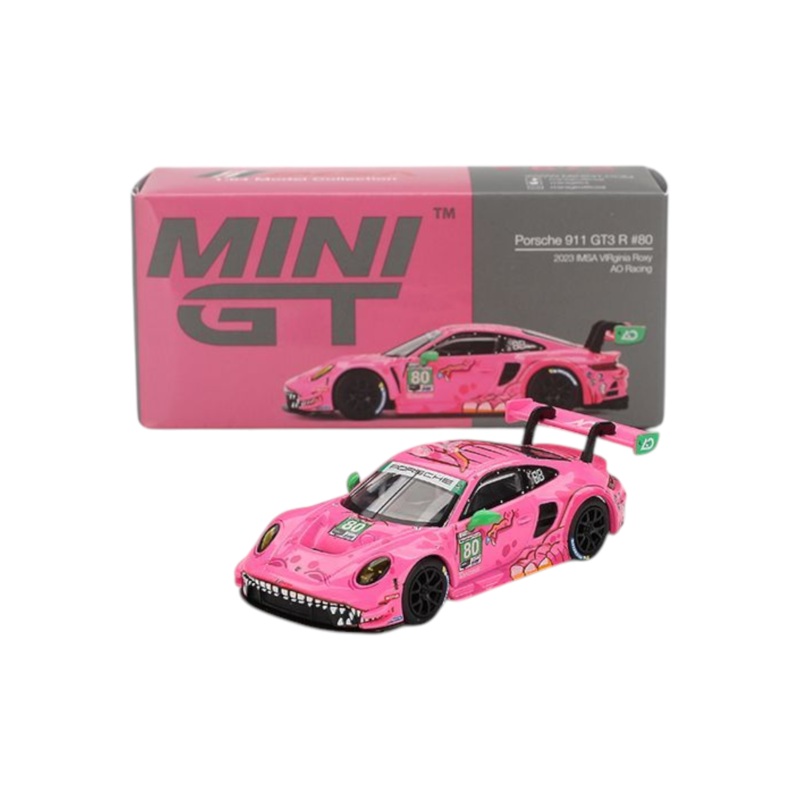 Mini GT Porsche 911 GT3 R #80 AO Racing 2023 IMSA VIRginia Roxy 1:64 Scale