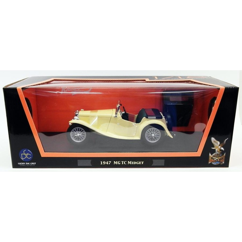 Road Signature 1/18 Scale Model Car 92468 - 1947 MG TC Midget - Cream