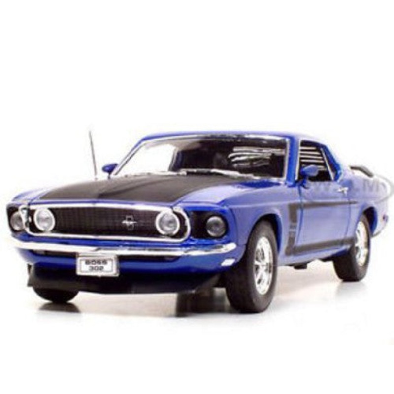 Welly Ford Mustang 1969 Blue - 1:18 Scale