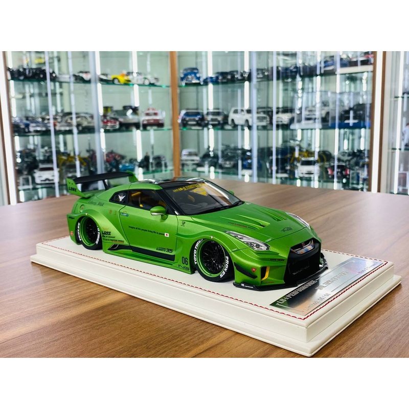 1/18 resin Nissan R35 GT-RR LBWK in Matt Metallic Green, Zero Fighter, limited to 8 pieces