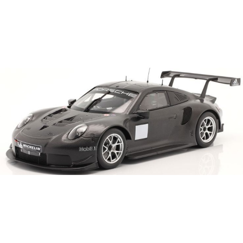 Ixo 2020 Porsche 911 991.2 RSR Pre-Season Test Car Matte Black 1:18