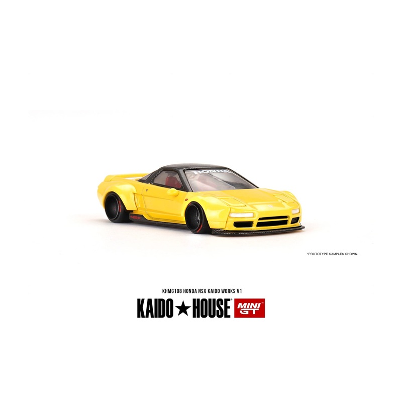 Mini GT x KaidoHouse 1/64 Honda NSX Kaido WORKS V1  Yellow