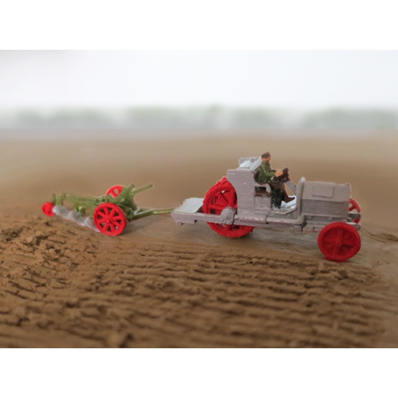 SET plowing in the 20s plow tractor with plow