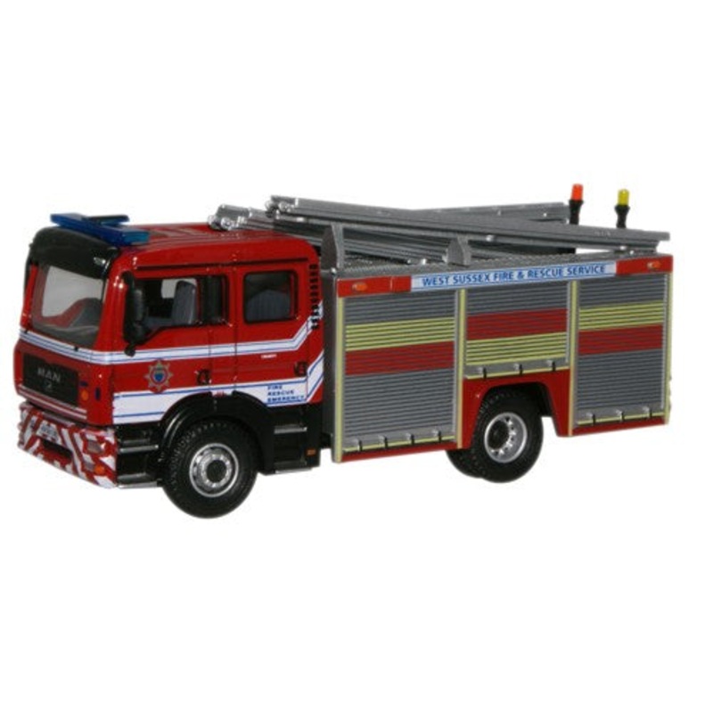 West Sussex F & R Service MAN Pump Ladder - 1:76 Scale