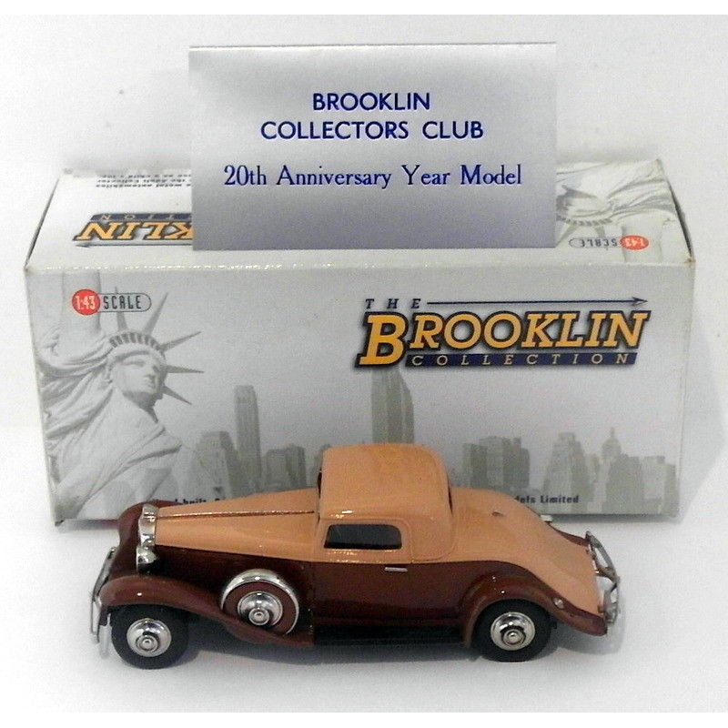 Brooklin 1/43 Scale - BRK116X 1931 Marmon Sixteen 2 Passenger Coupe BCC '08 BRWN