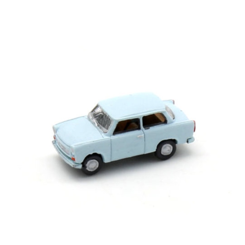 Finished model Trabant 601 sedan light blue