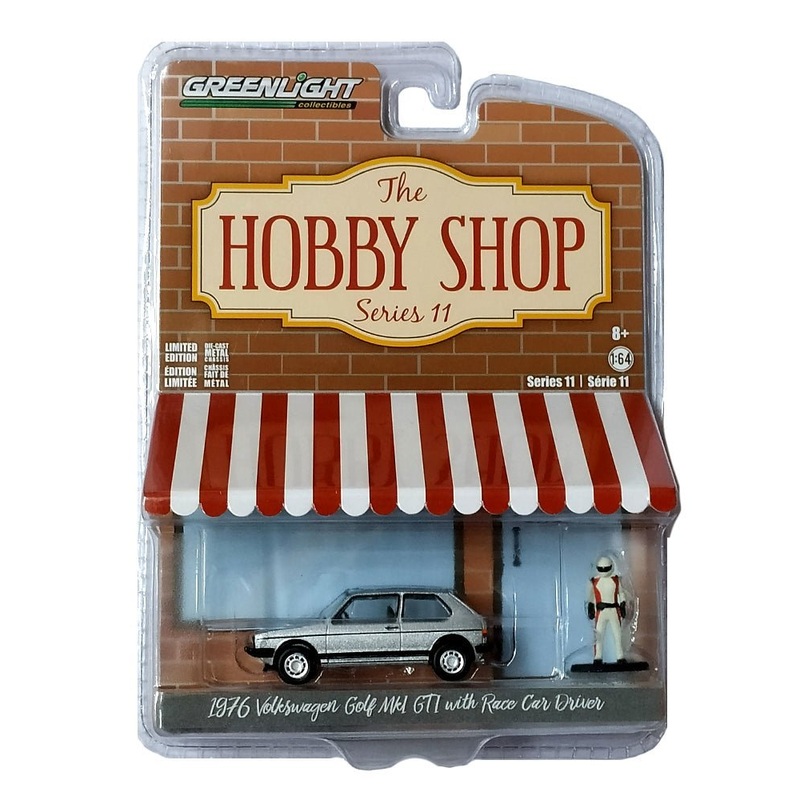Greenlight The Hobby Shop Series 11 1976 Volkswagen Golf MK1 GTI With Race Driver