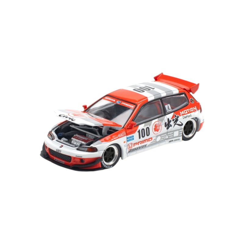 Pop Race Pandem Civic EG6 v15 Idemitsu Motion Infinite PR640212 1:64 Scale